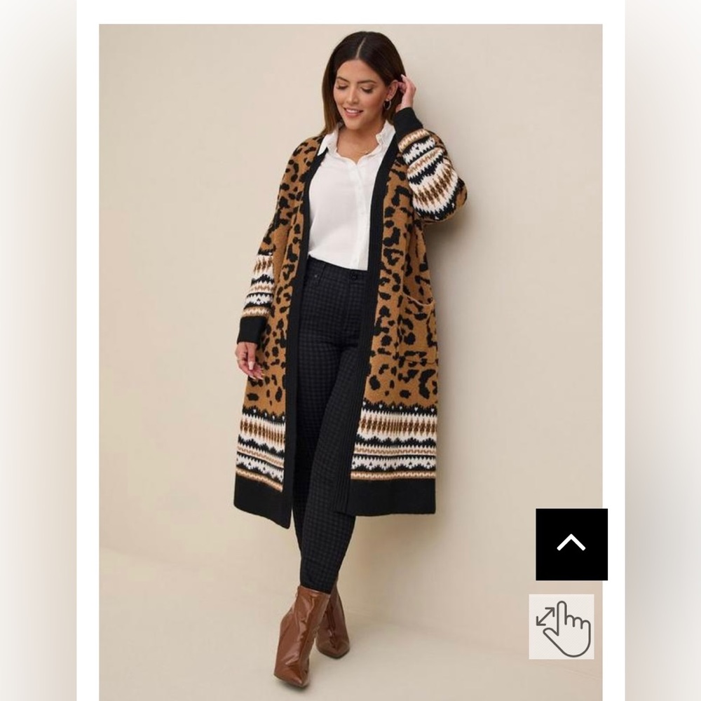 Torrid vegan cashmere duster sweater